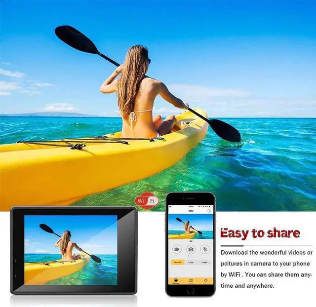 Alt view image 2 of 5 - Camera Ultra HD 4K 30fps WiFi 2.0" Underwater Cameras Waterproof Helmet Bicycle Video Recording Cameras Outdoor Sport Cam