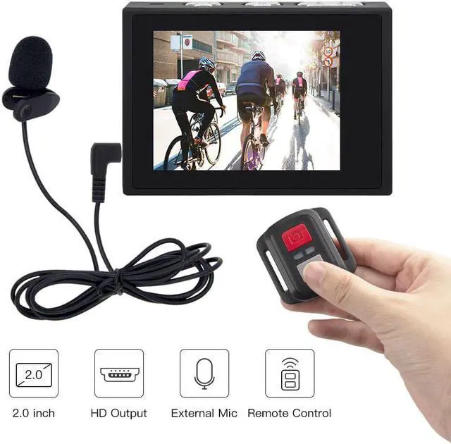 Alt view image 2 of 5 - 4K Sports Action camera with EIS Function 170D WiFi Waterproof 30M With Remote Controller External Mic Video Recording Cameras