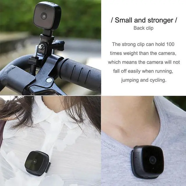 Alt view image 5 of 5 - Camera Micro Wifi IP Night Vision 720P Camera HD Video Recorder Sport Outdoor Motion Detection Android P2P Wearable Cam