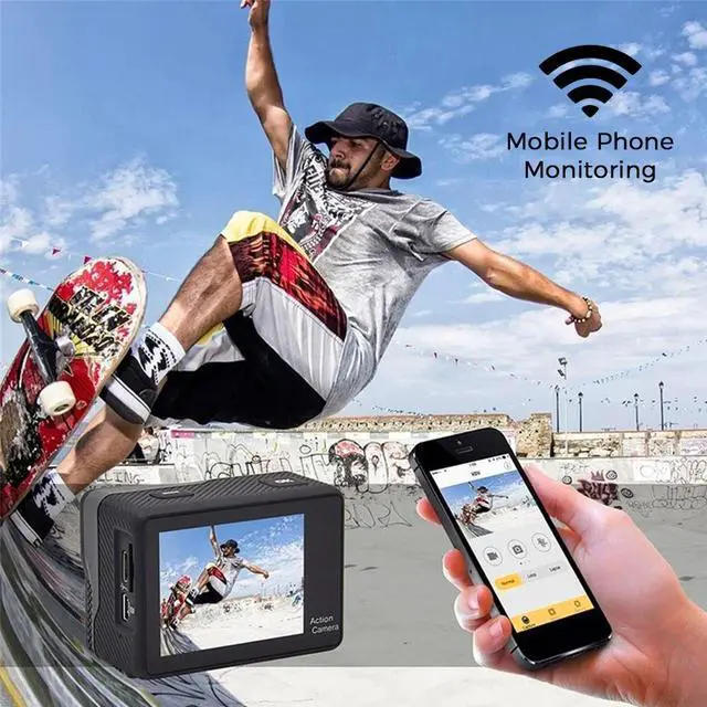 Alt view image 5 of 5 - HD 4K Touch Screen Action Camera HD 1080P/60fps 170 Degree Waterproof Helmet Go Sport Pro Hero 5 Cam Remote Control