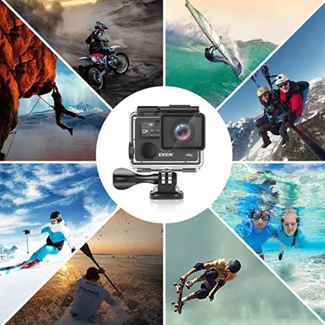 Alt view image 4 of 5 - Action Camera Deportiva  H6S Ultra HD 4K WiFi EIS Electronic Image Stabilization Go Waterproof 1080P Pro Sport DV Camera