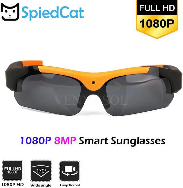 Alt view image 6 of 7 - HD 1080P Wearable Camera Eyewear Camcorder Wide Angle lens Webcam Sport Sunglasses Vidicon Video Voice Recording Camera