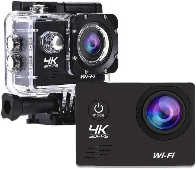 Alt view image 5 of 5 - Camera HD 4K/60Fps Wifi 16MP 2.0 LCD 170D Lens Helmet Camera 30M Go Waterproof Pro Sports Camera Video Camcorder