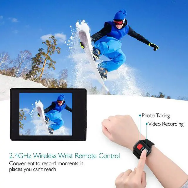 Alt view image 5 of 5 - Waterproof Camera 170 Angle Wide Angle WiFi Sports Camera Action Camera Ultra HD 4K with Remote Control