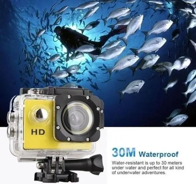 Alt view image 2 of 5 - Action Camera Outdoor 30M Waterproof 720P HD Mini Underwater Cameras Video Recording Helmet Extreme Professional Cam