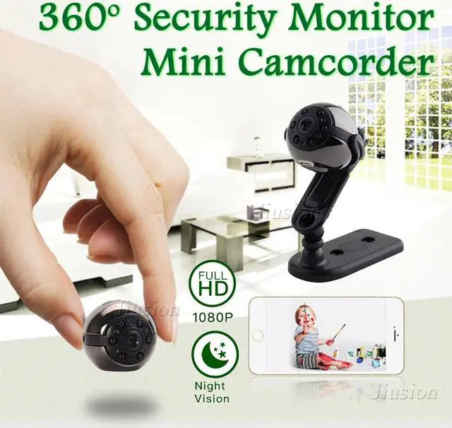 Nanny Mini DV DVR 1080P Full HD SQ9 Panoramic 360 Degree Sport Car