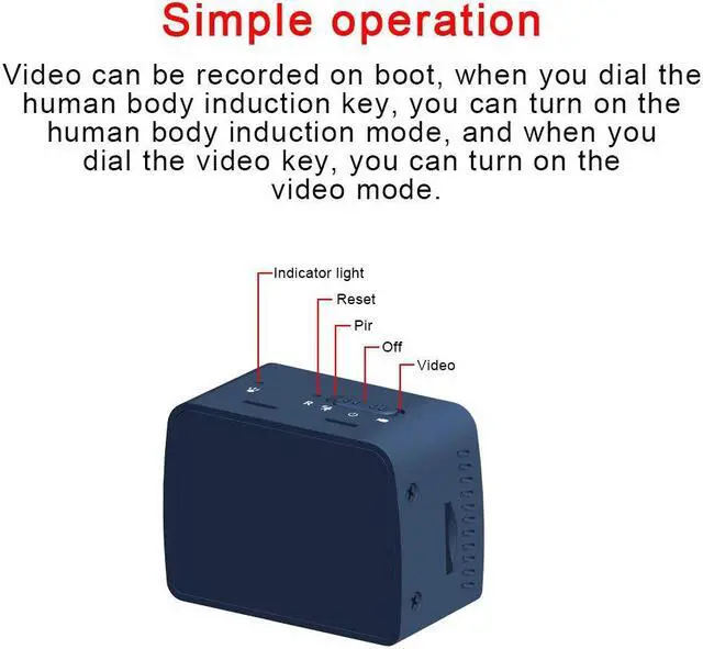 Alt view image 5 of 5 - Mini Camera PIR Motion Detection Low Power Camera HD 1080P Sensor Night Vision Camcorder DVR Micro Sport DV Video small cam