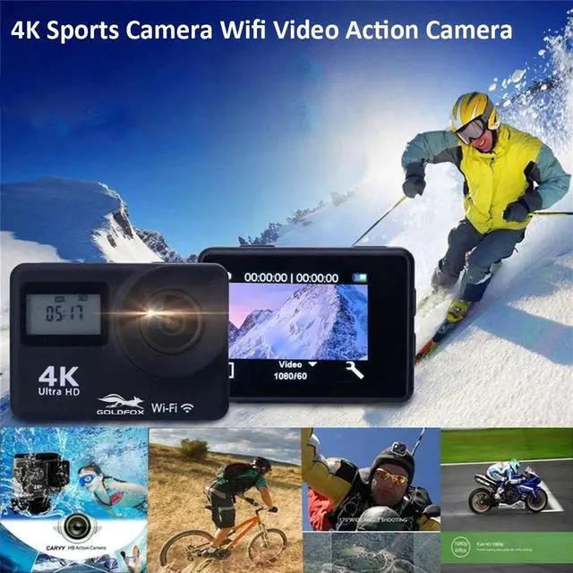Alt view image 4 of 5 - 4K Ultra HD Action Camera WIFI Touch Screen 12MP 30m Go Waterproof Pro Sport DV 170D Video Helmet Sport Camera Remote control