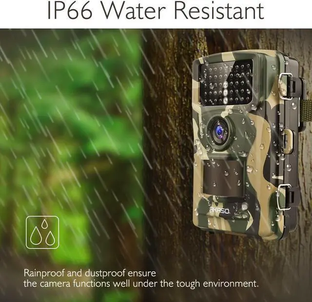 Alt view image 5 of 5 - Trail Game Camera 14MP 1080P Wildlife Hunting Scouting Cam IP66 Waterproof Camera with 120° Detecting Range Hunting Camera