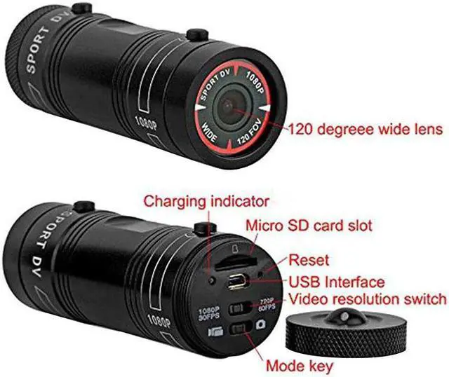 Alt view image 3 of 7 - Camera Full HD 1080P Motorcycle Mountain Bike Bicycle Camera Helmet Action DVR Video Cam Motorcycle Camera Recorder