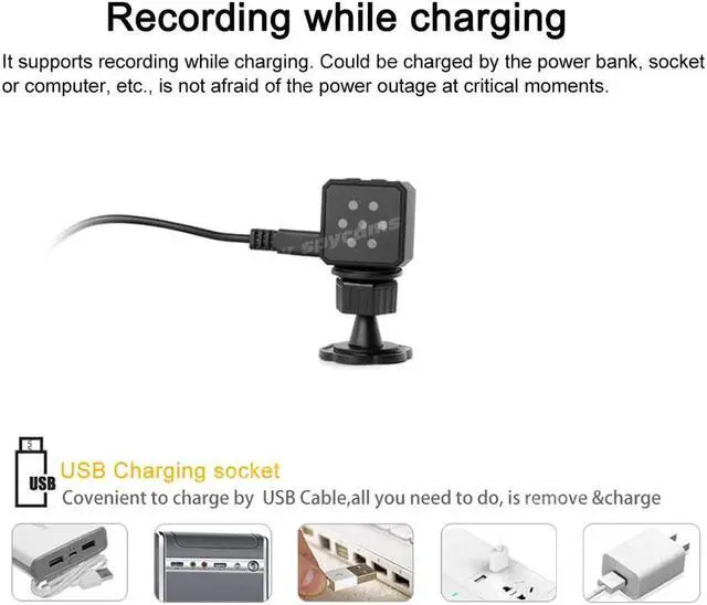 Alt view image 5 of 5 - 1080P Mini Camera Portable sport DV Small Nanny Cam Security Surveillance Cam with hidden Night Vision and Motion Detection