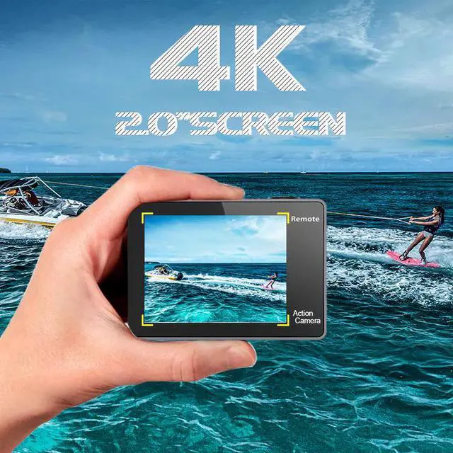 Alt view image 3 of 5 - V50 Pro Action Camera Ambarella A12 IMX258 Sensor real 4K 30FPS Motorcycle Camera WiFi Go Waterproof Mini Sports Camera