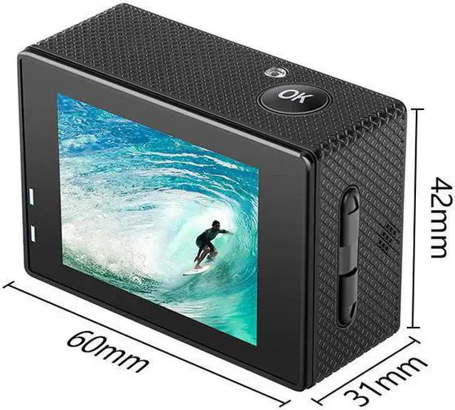 Alt view image 5 of 5 - Camera 4K Ultra HD 60fps Wifi 16MP 2.0'' 170D Lens Underwater Go Waterproof Helmet Pro Sports Video Camera Recording