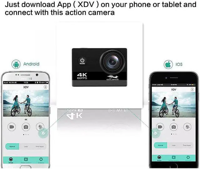 Alt view image 4 of 5 - Camera 4K Ultra HD 60fps Wifi 16MP 2.0'' 170D Lens Underwater Go Waterproof Helmet Pro Sports Video Camera Recording