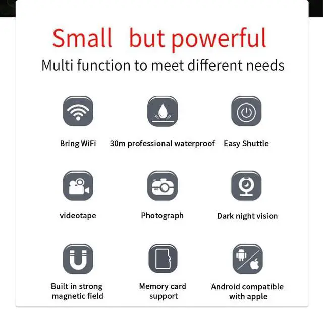 Alt view image 2 of 5 - 2020 Upgrade SQ29 Action Camera MINI WIFI Portable Handheld HD Super Night Vision Voice Video Recorder Motion Small Micro Camera
