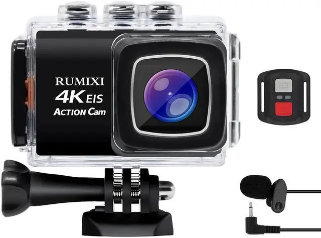 Main image of 4K Sports Action camera with EIS Function 170D WiFi Waterproof 30M With Remote Controller External Mic Video Recording Cameras