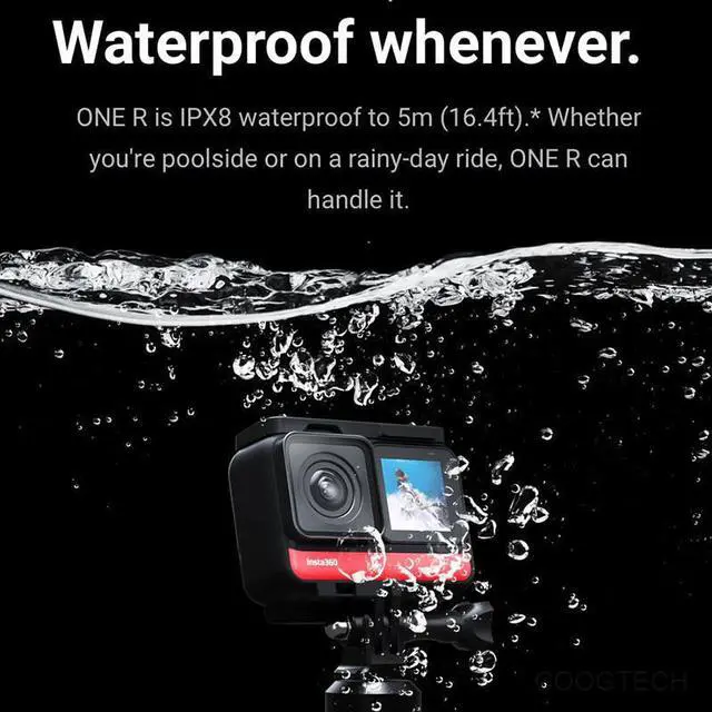 Alt view image 5 of 5 - 360 One R Action Camera VR 360 4K 5.7K Twins Edition Panoramic Camera for iPhone x xs Android 5.7K Video 18MP  360