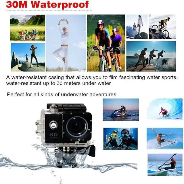Alt view image 3 of 5 - Camera HD 1080p WiFi 30m Waterproof Underwater Video Recording Camera Sport Camera go extreme pro cam