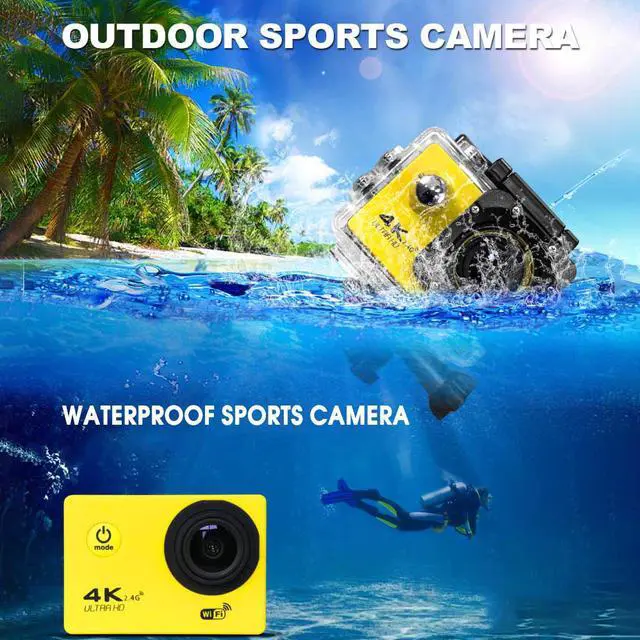 Alt view image 2 of 5 - Sports Waterproof Action Mini Camera Video Water Resistant WiFi Ultra HD Surveillance Underwater Swimming Remote Control