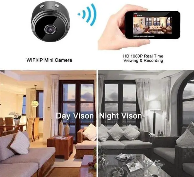 Alt view image 5 of 5 - camera Wifi 2.4G Wireless 1080P HD Night Vision action Camera smart home Security APP Remote Monitor