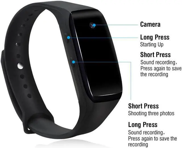 Main image of Smart Bracelet Mini Cam Wristband Fitness Track Outdoor Sport Wearable Device Bracelet Watch Record Camera Support TF Card