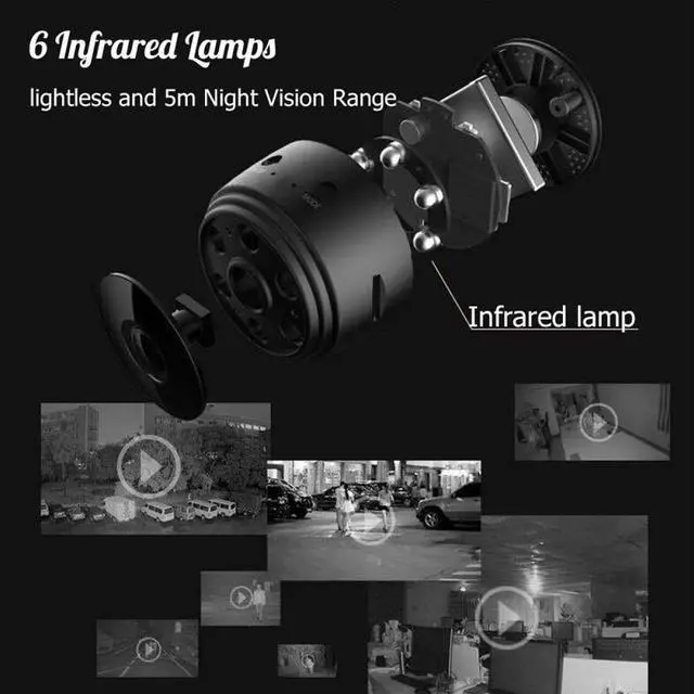 Alt view image 4 of 5 - Camera 1080P HD IP WIFI Camcorder Wireless Home Security Car DV DVR Night Vision Micro Sport Camera Cam Dropshipping