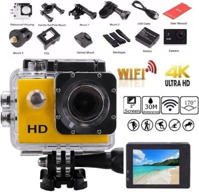 Main image of Action Camera Outdoor 30M Waterproof 720P HD Mini Underwater Cameras Video Recording Helmet Extreme Professional Cam