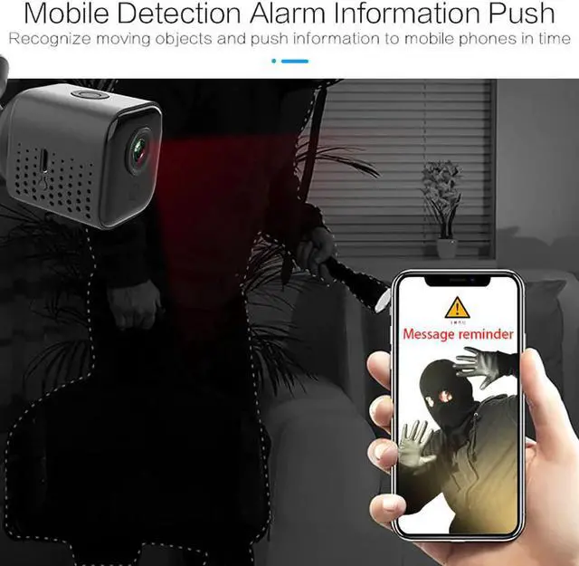 Alt view image 3 of 5 - Mini Camcorder 1080P Portable DV Camera WiFi IP Camera Remote Monitor Night Vision Wireless Home Camera Audio Sport Cam