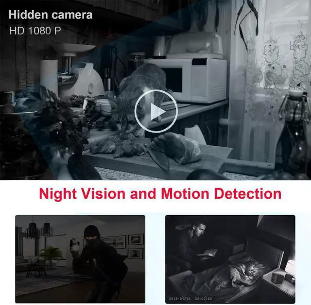 Alt view image 4 of 5 - 6 Night Vision Lights 1080P HD Mini Camera Webcam Motion Detection Wide Angle Video Audio Car Recorder Sport Action Micro Cam