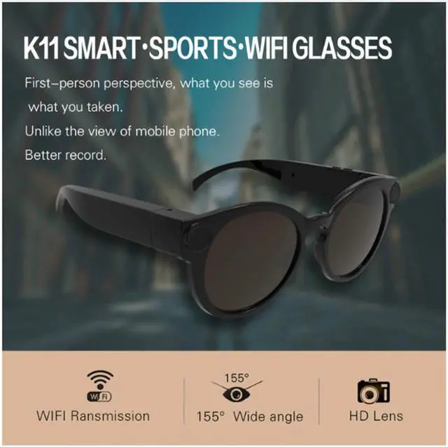 Alt view image 2 of 5 - Glasses WiFi Mini Camera HD 1080P DVR Video Audio Recorder Portable Outdoor Sport Sunglasses Cam Micro IP Camcorder