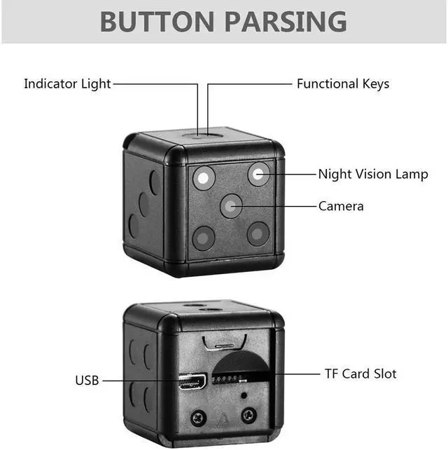 Alt view image 5 of 5 - 1080P Mini Camera Cam Night Vision Camcorder Action Mini Camera DV Video Voice Recorder Micro Camera White Black Red