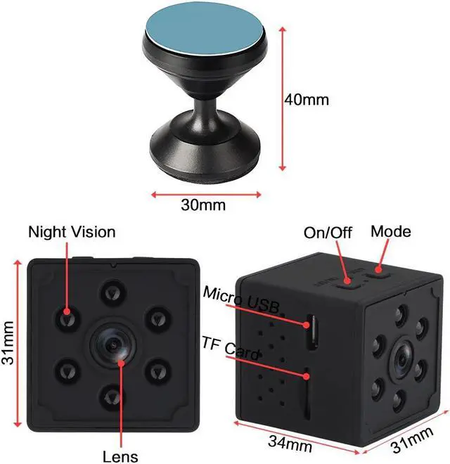 Alt view image 5 of 5 - HD 1080P Wifi Mini Camera IP secret cam Sport DVR DV small Home Safety Security Camcorder Night Vision Motion Detection Mic