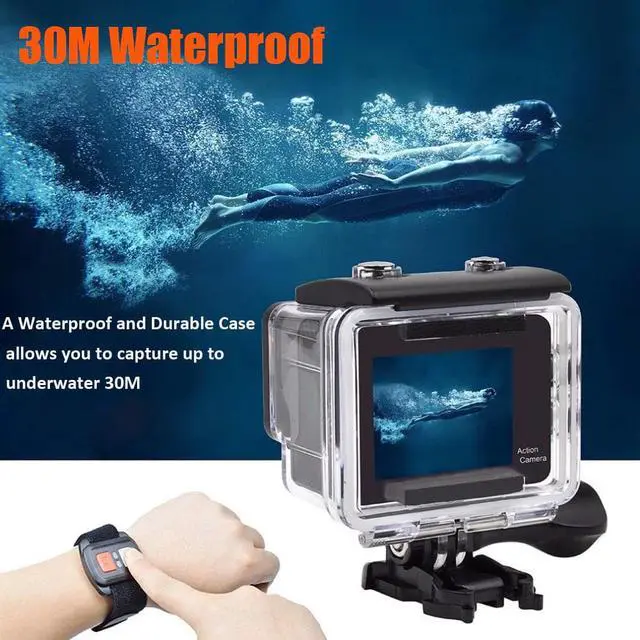 Alt view image 2 of 5 - 4K Ultra HD Action Camera WIFI Touch Screen 12MP 30m Go Waterproof Pro Sport DV 170D Video Helmet Sport Camera Remote control
