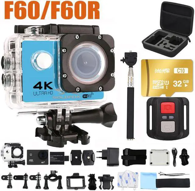 Main image of HD 4K Action Camera wifi Camcorders 16MP 170 go 4 K deportiva 2 inch f60 30M Waterproof Sport Camera pro 1080P 60fps cam