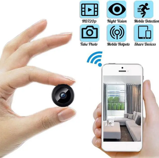 Alt view image 2 of 5 - Mini WIFI 720P IP Action Camera Cloud Storage Infrared Night Vision Smart Home Security Baby Monitor Motion Detection