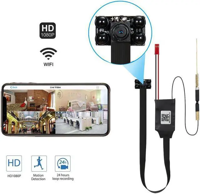 Alt view image 3 of 5 - 1080P 4K Wireless WiFi IP CCTV Mini Camera Sport Espia DV P2P Video Recorder Digital Small Cam Camcorder Module