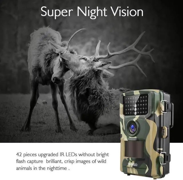 Alt view image 3 of 5 - Trail Game Camera 14MP 1080P Wildlife Hunting Scouting Cam IP66 Waterproof Camera with 120° Detecting Range Hunting Camera