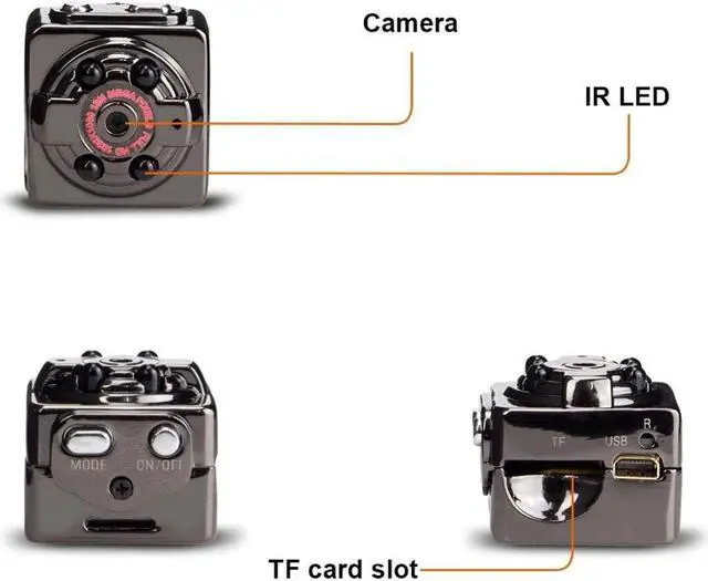 Alt view image 3 of 5 - Full HD 1080P Mini Camera Cam Camcorder Sport Outdoor Night Vision DV Voice Video Recorder Helmet Secret Digital Espia