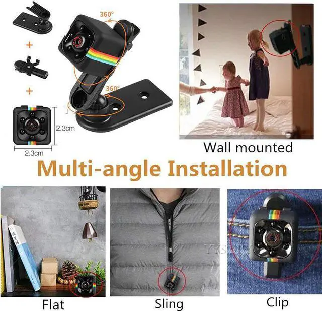 Alt view image 3 of 7 - SQ11 Mini Camera Outdoor Sport Portable Bike Camcorder Espia Oculta Secret Micro Cam Gizli Kamera Support Hidden TF Card