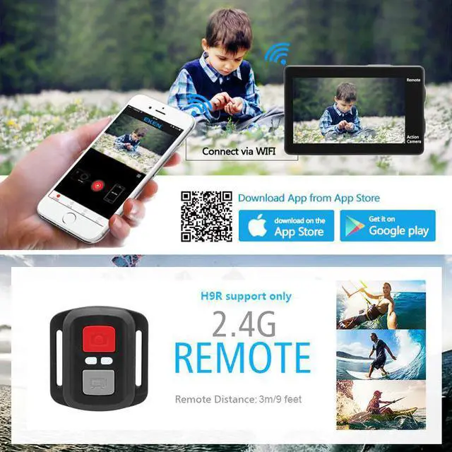 Alt view image 4 of 7 - 4K 30fps 16MP WiFi Action Sports Camera 1080P 60fps Full HD 4X Digital Zoom Diving 40m 170 Wide Angle Lens Sports Action Camera