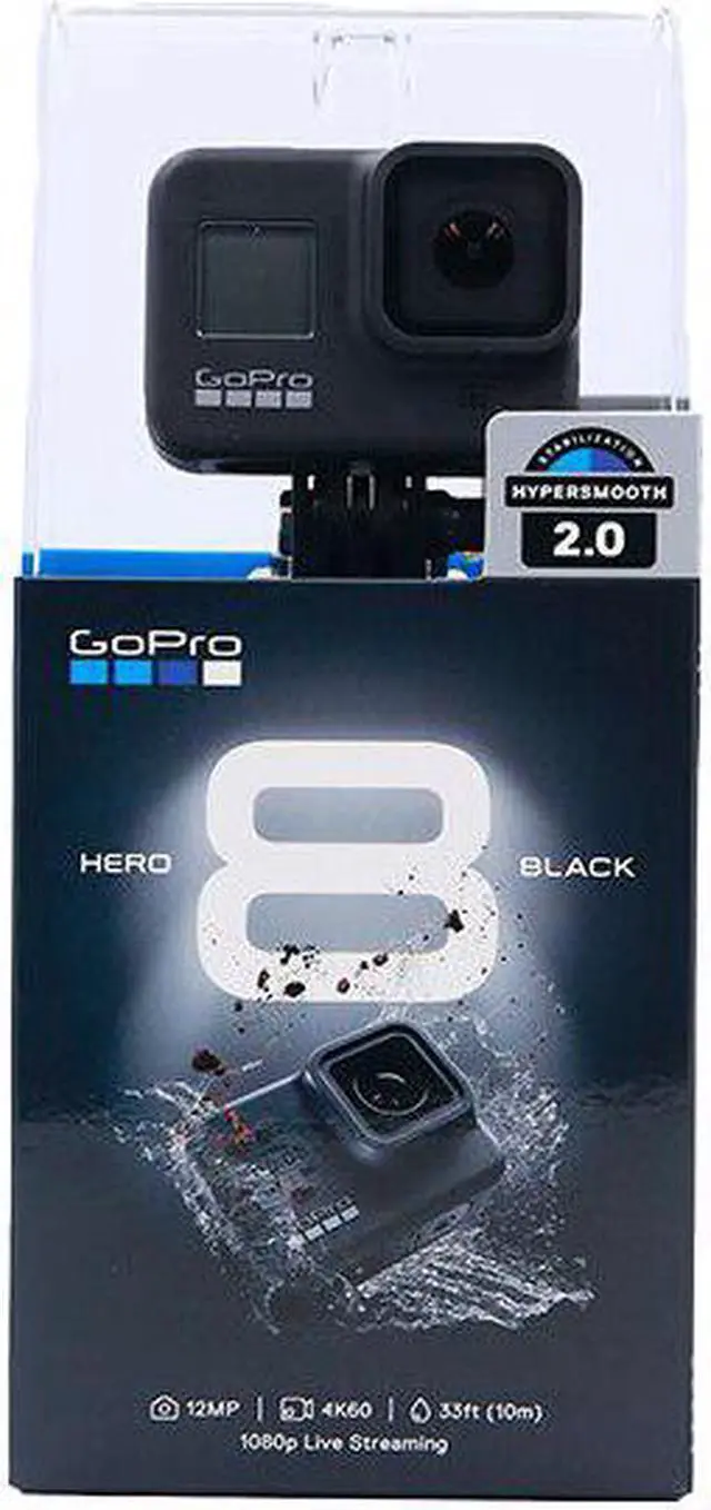 Alt view image 2 of 5 - HERO8 Black Waterproof Sports Action Camera 4K Ultra HD Video 12MP Photos 1080p Live Streaming Hero 8 Video Cam