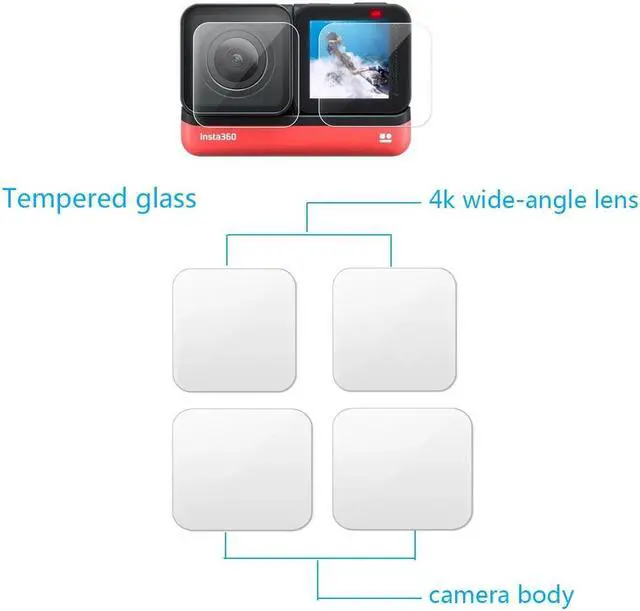 Alt view image 3 of 5 - 360 ONE R Action Camera 5.7K 360 4K wide angle video camera  360 one r invisible Selfie Stick Case bag Accessories