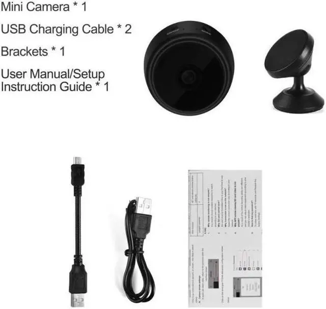 Alt view image 3 of 5 - Camera 1080P HD IP WIFI Camcorder Wireless Home Security Car DV DVR Night Vision Micro Sport Camera Cam Dropshipping