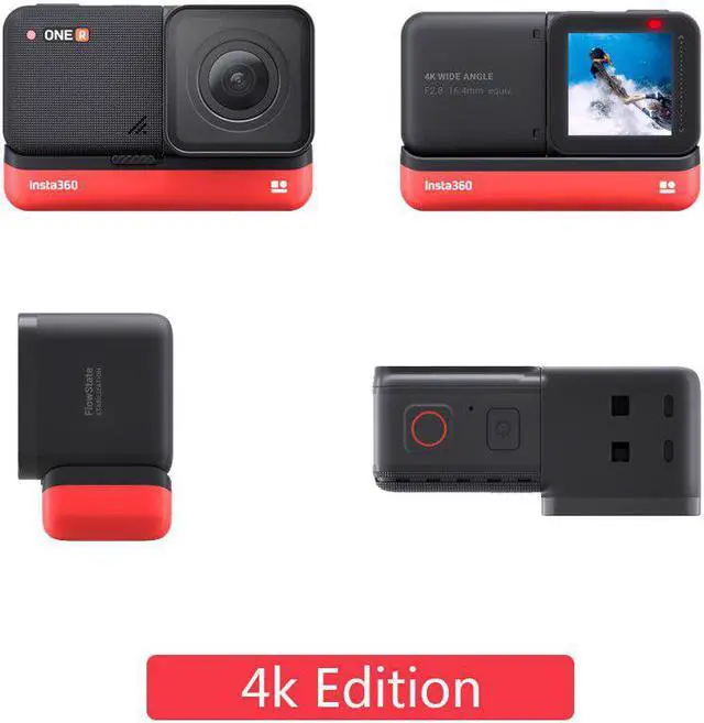 Alt view image 2 of 5 - 360 ONE R new sports Action Camera 5.7K 360 4K wide angle waterproof video camera 1 inch Lens Mod