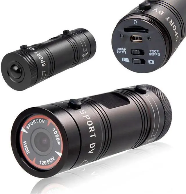 Alt view image 4 of 5 - LAMJAD 2018 Hot Mini F9 HD Sports Camera Bike Motorcycle Helmet Sports Action Camera Video DV Full HD 1080p Sports Camera