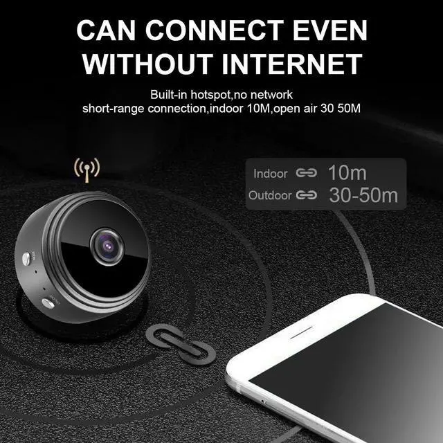 Alt view image 4 of 5 - 1080P A9 Mini WIFI Camera Wireless Camera HD Sensor Night Vision Camcorder Motion Sport DV Video Camera Home Security P2P Cam