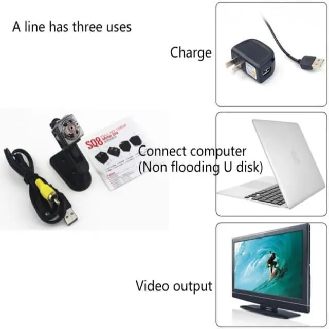 Alt view image 4 of 7 - 1080P Camera Camcorder Video Recorder CAM DVR Mini Tiny Sport DV 120 °Black Night vision recorder Camcorder Motion