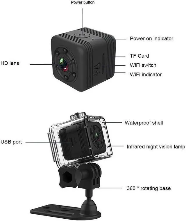 Alt view image 5 of 7 - 4K WiFi Action Camera 2.0" Touch Screen 12MP 170D Sports Camera 30M Go Waterproof Pro Heltmet Video Recording Camera