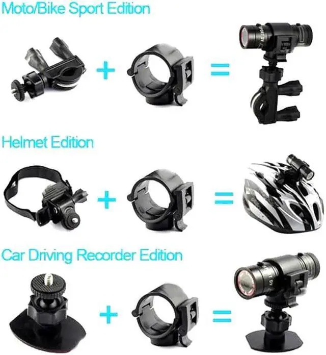 Alt view image 4 of 5 - arrival Mini F9 Camera HD Bike Motorcycle Sports Action Camera Video DVR Camcorder Car digital Video Recorder auto vehicle
