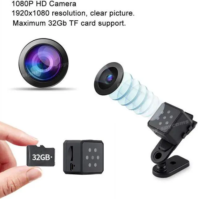 Alt view image 2 of 5 - 1080P Mini Camera Portable sport DV Small Nanny Cam Security Surveillance Cam with hidden Night Vision and Motion Detection